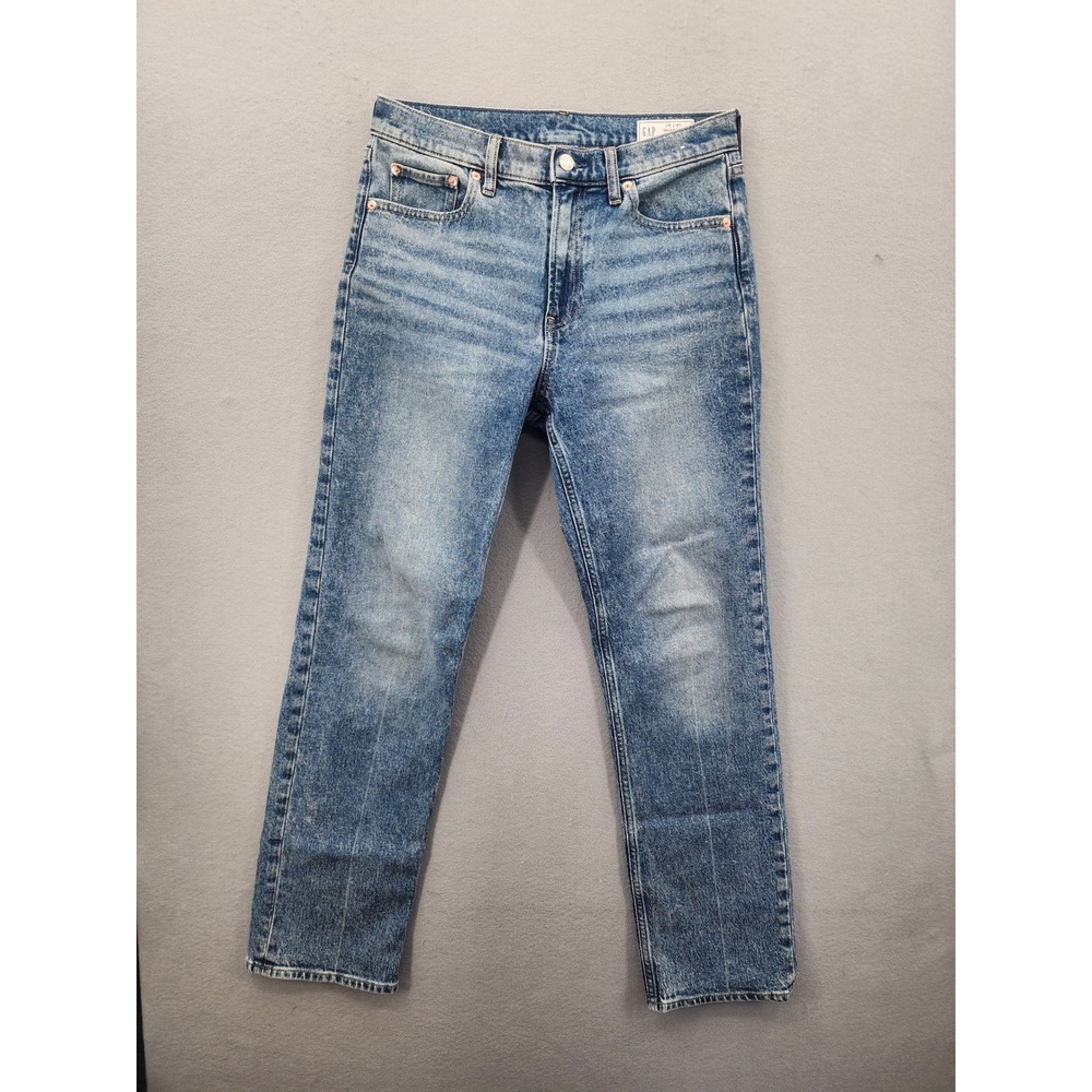 Gap 90s Straight High Rise Jeans Medium Wash Blue Denim Size 29 / 8 Regular